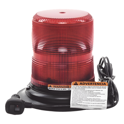 X-7970R-VM - Baliza LED de Advertencia / SAE Clase I / 12-24 VDC / 11 Patrones de Destello / Montaje Magnético / 7" de Altura