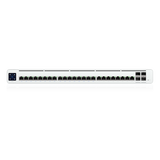 UISP-S-PRO - Switch Administrable PoE / 24 Puertos GbE / 4 SFP+ 10G / PoE Pasivo 27 V 220 W / Pantalla Táctil 1.3"