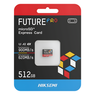 HS-TF-G3-PRO/512G - Tarjeta microSD Express / 512 GB / 900 MB/s Lectura / 620 MB/s Escritura / PCIe Gen 3x1 + NVMe / U3 A2 EX / -25°C a 85°C (-13°F a 185°F)