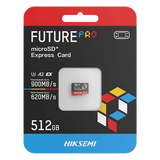 HS-TF-G3-PRO/512G - Tarjeta microSD Express / 512 GB / 900 MB/s Lectura / 620 MB/s Escritura / PCIe Gen 3x1 + NVMe / U3 A2 EX / -25°C a 85°C (-13°F a 185°F)