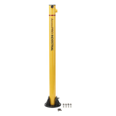 XB-PARK-1L - Bolardo Retráctil / Acero de Alta Resistencia / 60 x 900 mm / Llave de Seguridad / Bandas Reflejantes / Uso Exterior