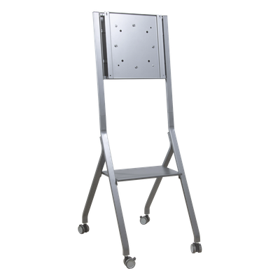 U1SS - Soporte Móvil para Pantalla / Carga 100 kg (220 lbs) / 55" a 98" / VESA 400 x 400 mm / Superficie Antibacteriana / Base con Ruedas