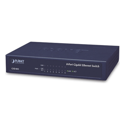 GSD-803 - PLANET GSD-803 switch Gigabit Ethernet (10/100/1000) Azul