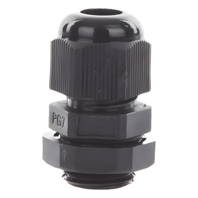 TXG-PG7-BK - Conector Tipo Glándula / IP67 / Rosca M12×1.5 / Rango de Cable 3.5 a 6 mm