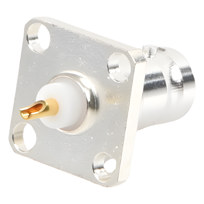 RFB-1115-S - Rf Industries,Ltd Conector BNC Hembra para Chasis / Montaje en Panel 17.53 mm / 4 Perforaciones