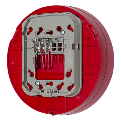 WAV-CRL - Base AV inalámbrica direccionable / Montaje en techo / Color rojo / Red malla Clase A / Serie L System Sensor / Paneles ES-200X, MS-9600