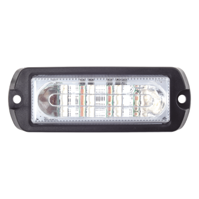 X13BW - Luz Auxiliar Ultra Brillante / 8 LED Gen III / Azul/Claro / 10-30VCC / 25 Patrones / 4.7 x 1.8 x 0.9 in