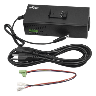 WI-PS302G-UPS - Inyector PoE industrial / Con UPS No-Break / Cuenta con 2 Puertos Gigabit (1 PoE 24/48V pasivo) / Salida DC 12V