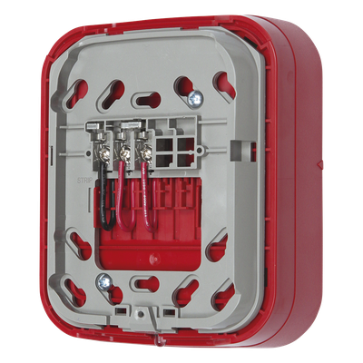 WAV-RL - Base Inalámbrica Direccionable / Montaje en Pared / Salida 24 VDC / Red de Malla Swift / Color Rojo / UL y ULC Certificada