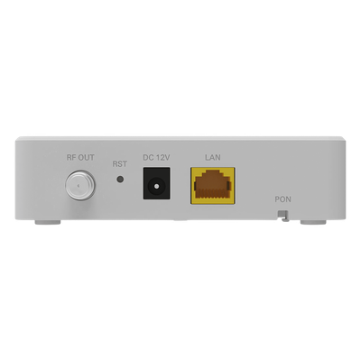 V2801T - ONU Bridge / Dual GPON-EPON / 1x SC/APC PON / 1x LAN Gigabit / 1x CATV / Triple Play / 130x100x30 mm (5.1x3.9x1.2 in)