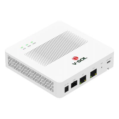 V1600GS-R - Mini OLT / 1 Puerto GPON SC/UPC / 3 Puertos Uplink / Hasta 64 ONUs / 20 km / 5.5 x 5.5 x 1.4 in