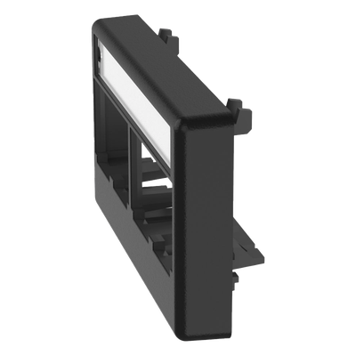 CFFPL4BL - Placa de Mobiliario Modular / 4 Puertos Mini-Com / ABS Negro / 2.9x0.88x1.77 pulg (73.66x22.35x44.95 mm)