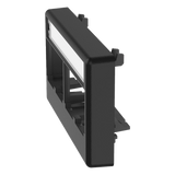 CFFPL4BL - Placa de Mobiliario Modular / 4 Puertos Mini-Com / ABS Negro / 2.9x0.88x1.77 pulg (73.66x22.35x44.95 mm)