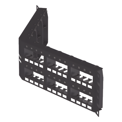 CPPA48FMWBLY - Panduit Panel de Parcheo Modular / Angulado Instalación al Ras / 48 Puertos CPPA48FMWBLY