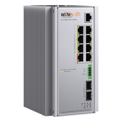 WI-PCMS310GF-ALIEN-I - Switch Industrial Administrable / 8 Puertos PoE Gigabit / 2 SFP / 240 W / -40 a 80 °C / 6 kV Protección