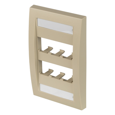 CFPE6EIY - Panduit Placa de Pared Vertical / 6 Puertos Mini-Com / ABS CFPE6EIY