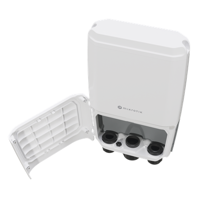 CRS305-1G-4S+OUT - CRS305-1G-4S+OUT, FiberBox Plus, Switch exteriores CPU 800MHz, 512MB RAM, 1 EthGb, 4 SFP+, RouterOS/SwitchOS