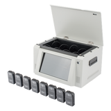 XMRA8R3KIT - Kit Estación de Descarga para Bodycam / 8 Unidades / Pantalla Táctil 12 Pulgadas / Almacenamiento 36 TB / Ethernet FTP / 4G / 4K UHD
