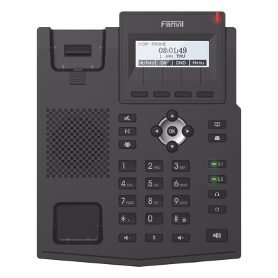 X1SP - Teléfono IP / 2 Líneas SIP / Pantalla LCD 128x48 / Audio HD G.722 y Opus / Conferencia 3 Vías / PoE 802.3af / OpenVPN / Soporte EHS