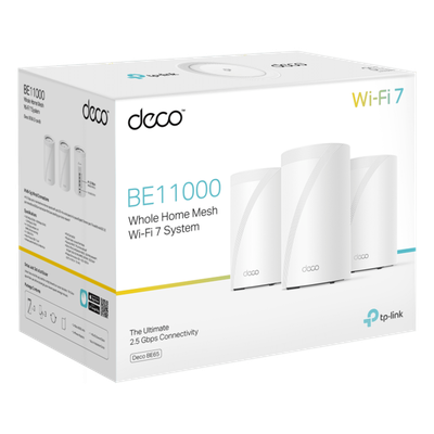DECO-BE65-3PACK - Tp-Link Sistema Mesh Wi-Fi 7 / Triple Banda BE9300 Mbps / 2 Puertos 2.5 Gigabit DECO-BE65-3PACK