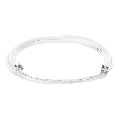 ZM6A-S05-02B - Patch Cord Cat6A S/FTP / 1.5m (5ft) / Blindado 360° / CM/LS0H / Alta Densidad / Blanco