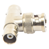 TT-RG-12 - Adaptador Coaxial T / BNC Macho a 2x BNC Hembra / 75 Ohm / Contactos Oro / Aislante Teflón / CCTV Profesional
