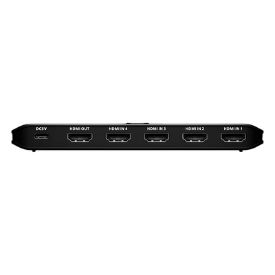VS4841 - Switch HDMI 4 Puertos True 4K Essentials | RapidSync™ | HDR10+ | HDCP 2.2 | Control por Botón e IR | LPCM 7.1 | Diseño Compacto