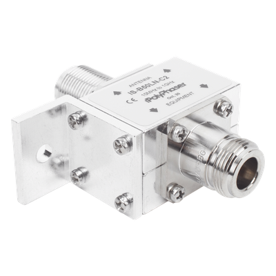 IS-B50LN-C2 - Protector Coaxial RF / 125-1000 MHz / 50 Ω / Conectores N Hembra / Bloqueo DC / 40 kA