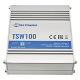 TSW100 - Switch Industrial No-Administrable / 5 Puertos Gigabit / 4 Puertos PoE+ 802.3af/at / 120W Total / -40°C a 75°C / Riel DIN / 115x32x95 mm (4.5x1.3x3.7 in)