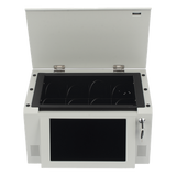 XMRA8-R3 - Estación de Descarga para Body Cam / 8 Puertos / Pantalla Táctil 10 Pulgadas / Ethernet 1000 Mbps / Almacenamiento 36 TB / Android Integrado