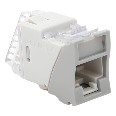 U5-H04NS - Jack de Cobre Cat5e / UTP / Montaje Híbrido Plano y Angulado / Terminación T568A/B / UL94 V-0 / -10 a 60°C