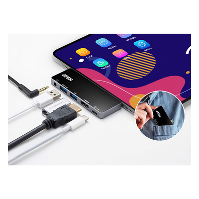 UH3238 - Dock USB-C de Viaje / Thunderbolt 3 / USB 3.2 5 Gbps / HDMI 4K 60Hz / PD 92W / 44g