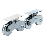 1151-5641-001 - Rueda Doble de 12 cm / Capacidad Para Puertas de hasta 1200 kg / Canal Tipo "U"