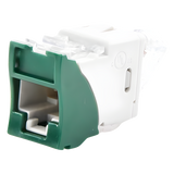 U6-H07NS - Jack RJ45 / Categoría 6 / UTP / Montaje Híbrido Plano o Angulado / Terminación 110 / Rango -10 a 60 °C