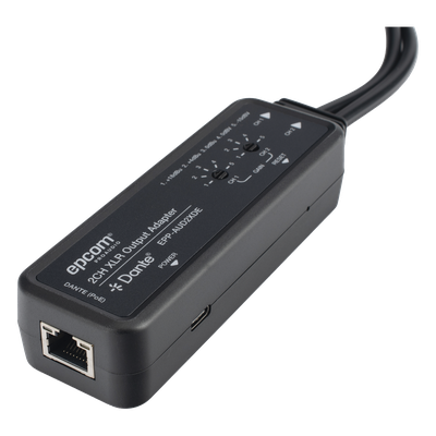 EPP-AUD2XDE - Epcom Proaudio Extensor de Audio Dante® / 2 Canales XLR / Latencia Configurable 1-5ms