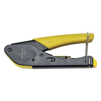 VDV212-008-SEN - Pinza de Compresión para Conector F / Cables RG59 y RG6/6Q / Acero Antioxidante / Mango con Seguro / 5.59' (1700 mm) de Longitud