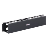 TH-ORG-2UR - Organizador de Cables Horizontal / 19" / 2UR / Acero Calibre 18 / Tapa PVC / 2.52' (30.24 in) de Profundidad