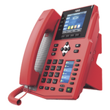 X5U-R - Teléfono IP Empresarial con Estándares Europeos, 16 lineas SIP con pantalla LCD de 3.5" a color, 6 teclas DSS/BLF, puertos Gigabit, IPv6, Opus y conferencia de 3 vías, PoE/DC (incluye fuente).