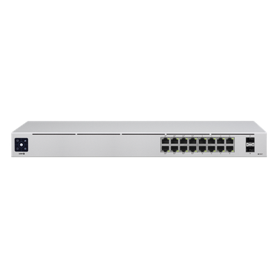USW-16-POE - Switch Ubiquiti USW-16-POE 16 Puertos 8 Puertos PoE 802.3af/at 8 Puertos Gigabit 2 Puertos 1Gbps SFP 42W Display