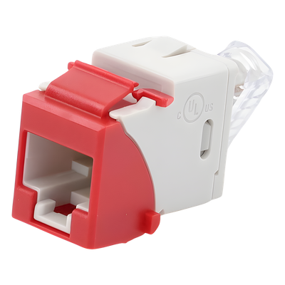 U6-K03NS - Jack Keystone / Cat6 UTP / T568A-B / Punch Down 110 / UL94 V-0 / Rojo