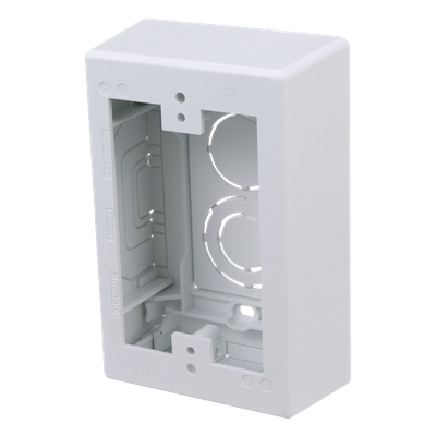 JBX3510WH-A - Caja de Pared Superficial, Uso Universal con Placas de Pared, con Cinta Adhesiva, Color Blanco