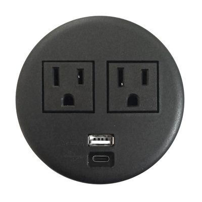 TH-CDE-USB-N - Multicontactos Empotrable / USB A+C / 10A 1875W / IP00 V0 / 125V~ / -10°C a 40°C