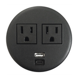 TH-CDE-USB-N - Multicontactos Empotrable / USB A+C / 10A 1875W / IP00 V0 / 125V~ / -10°C a 40°C