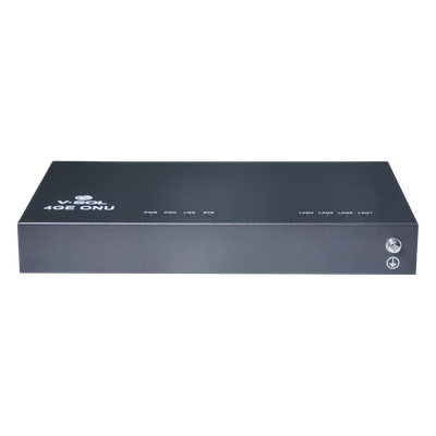 V2804-4GL-PSE - ONU Dual EPON/GPON / 4 Puertos PoE 802.3af/at Gigabit / 1 Puerto SC/UPC / Chasis Metálico / Triple Play