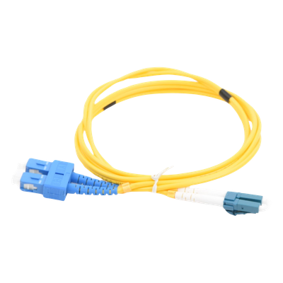 LP-FO-6060B - Cable de Fibra Óptica Monomodo UPC Duplex LC-SC, 2mm, 1m, Amarillo