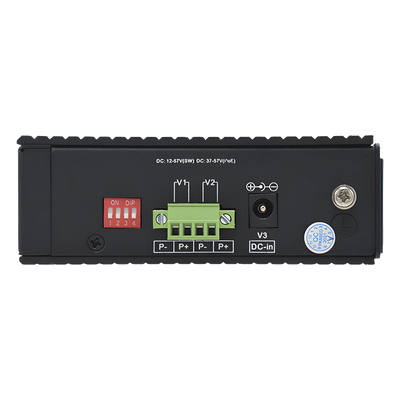 WIPS206IV2 - Switch Industrial PoE / 4 Puertos Fast Ethernet 802.3af/at / 2 Puertos Uplink Gigabit / PoE Extendido 250 m / Rango -30°C a 65°C