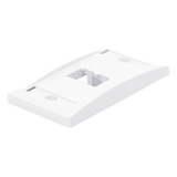 CFPE2WHY - Placa de Pared Vertical / 2 Puertos Mini-Com / Etiqueta y Cubierta Integradas / 2.75 x 4.5 in / ABS / Blanco