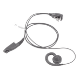 TX-300M-H02 - Micrófono de Solapa con Audífono / Cable Kevlar Reforzado / PTT Integrado / Clip Giratorio 360° / Gancho PTE Médico