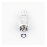 RFU-507-ST - Rf Industries,Ltd Conector UHF Macho / Anillo Plegable / Bronce Plateado RFU-507-ST