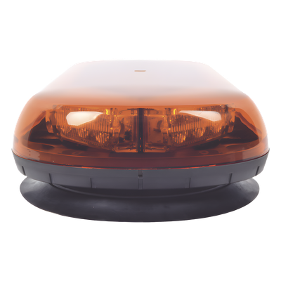 X605A - Mini Barra LED / 24 LED Ámbar / 25 Patrones de Destello / Montaje Magnético y Succión / 12 VCC / IP Extremo -40°C a 55°C